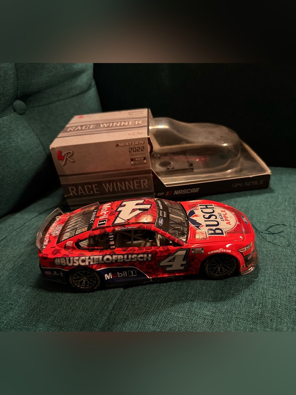 Kevin Harvick #4 Busch Light Apple Red NASCAR Diecast 2022 Michigan win